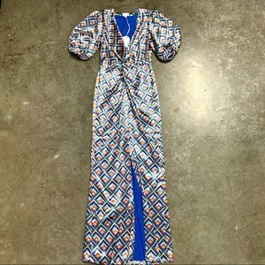 Geometric-Print Dress